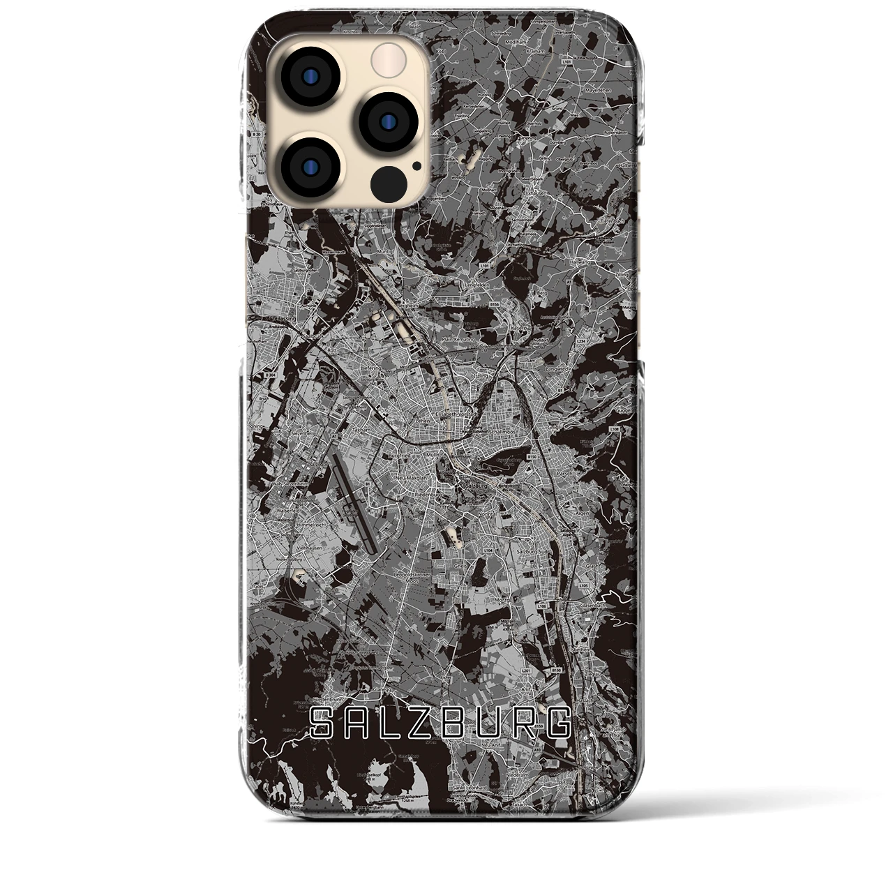 【ザルツブルク(オーストリア)】地図柄iPhoneケース(クリアタイプ)