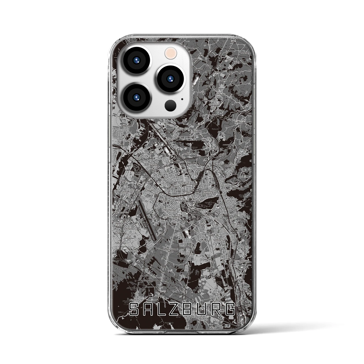 【ザルツブルク(オーストリア)】地図柄iPhoneケース(クリアタイプ)
