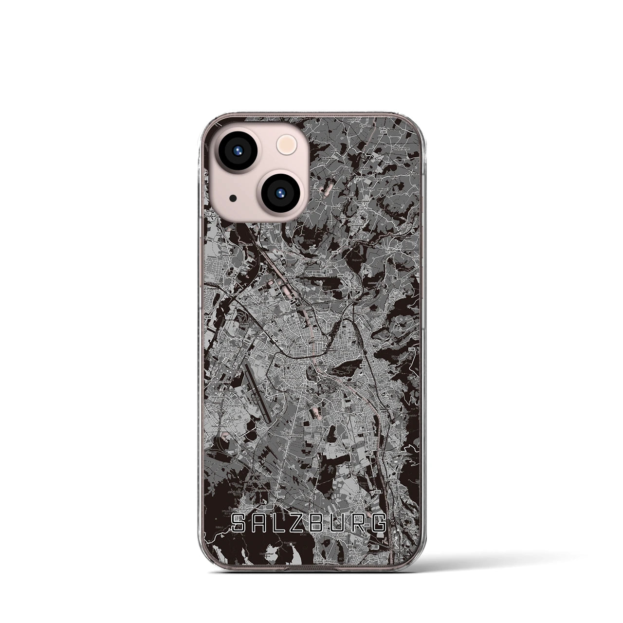 【ザルツブルク(オーストリア)】地図柄iPhoneケース(クリアタイプ)