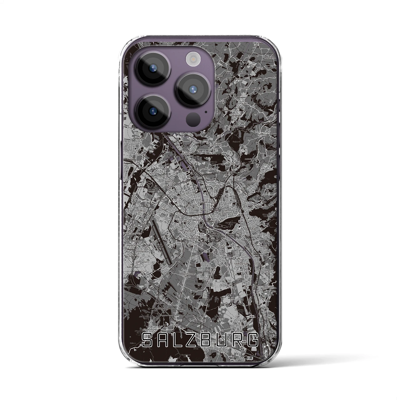 【ザルツブルク(オーストリア)】地図柄iPhoneケース(クリアタイプ)