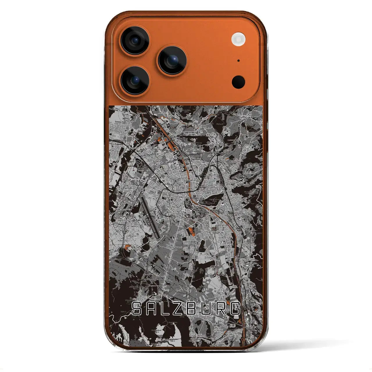 【ザルツブルク(オーストリア)】地図柄iPhoneケース(クリアタイプ)