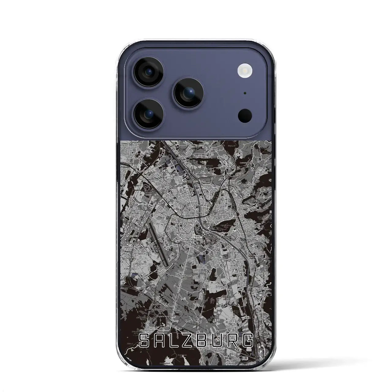 【ザルツブルク(オーストリア)】地図柄iPhoneケース(クリアタイプ)