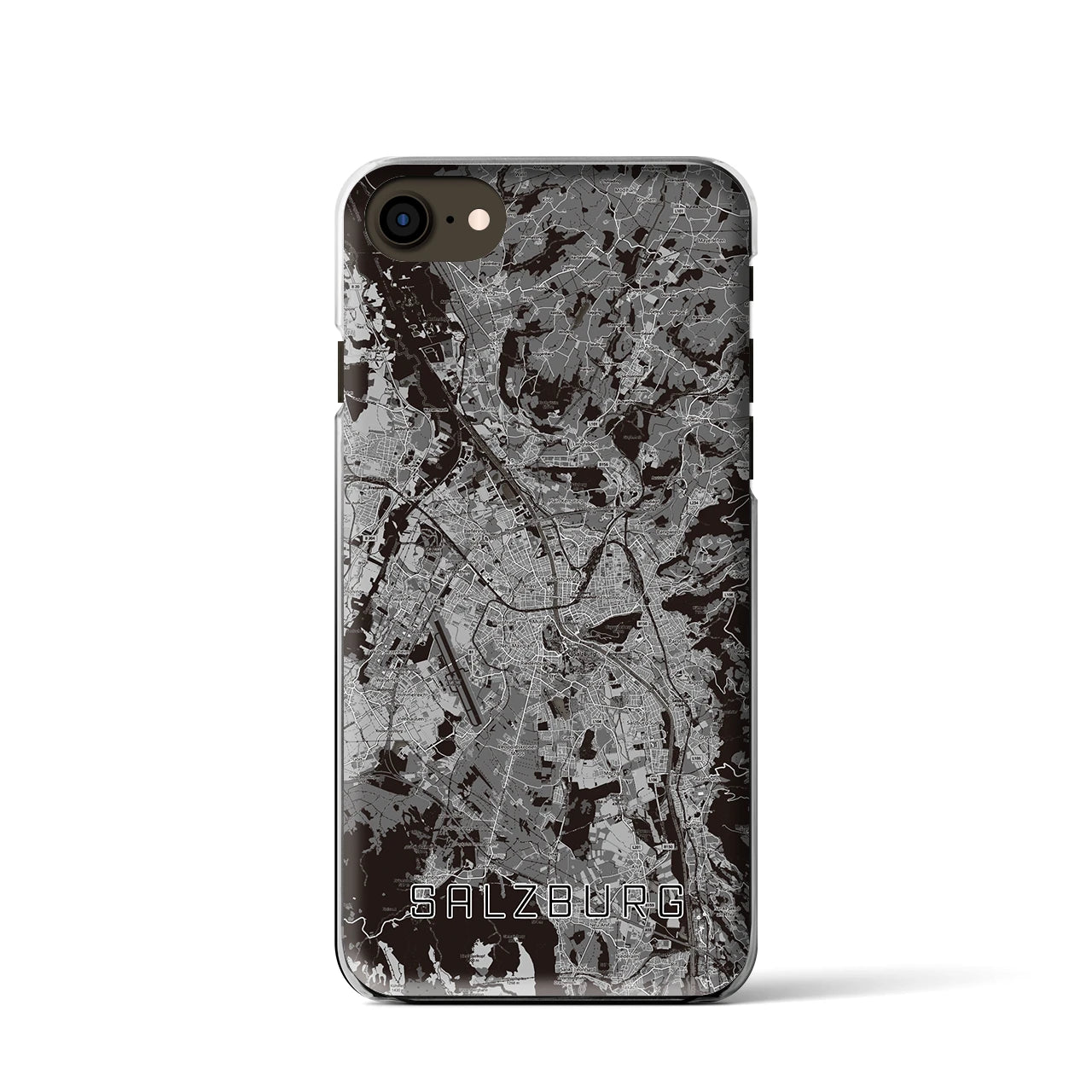【ザルツブルク(オーストリア)】地図柄iPhoneケース(クリアタイプ)