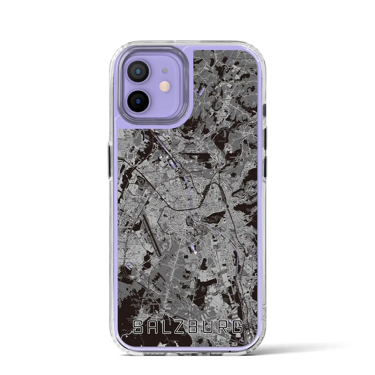 【ザルツブルク(オーストリア)】地図柄iPhoneケース(MagSafeタイプ)