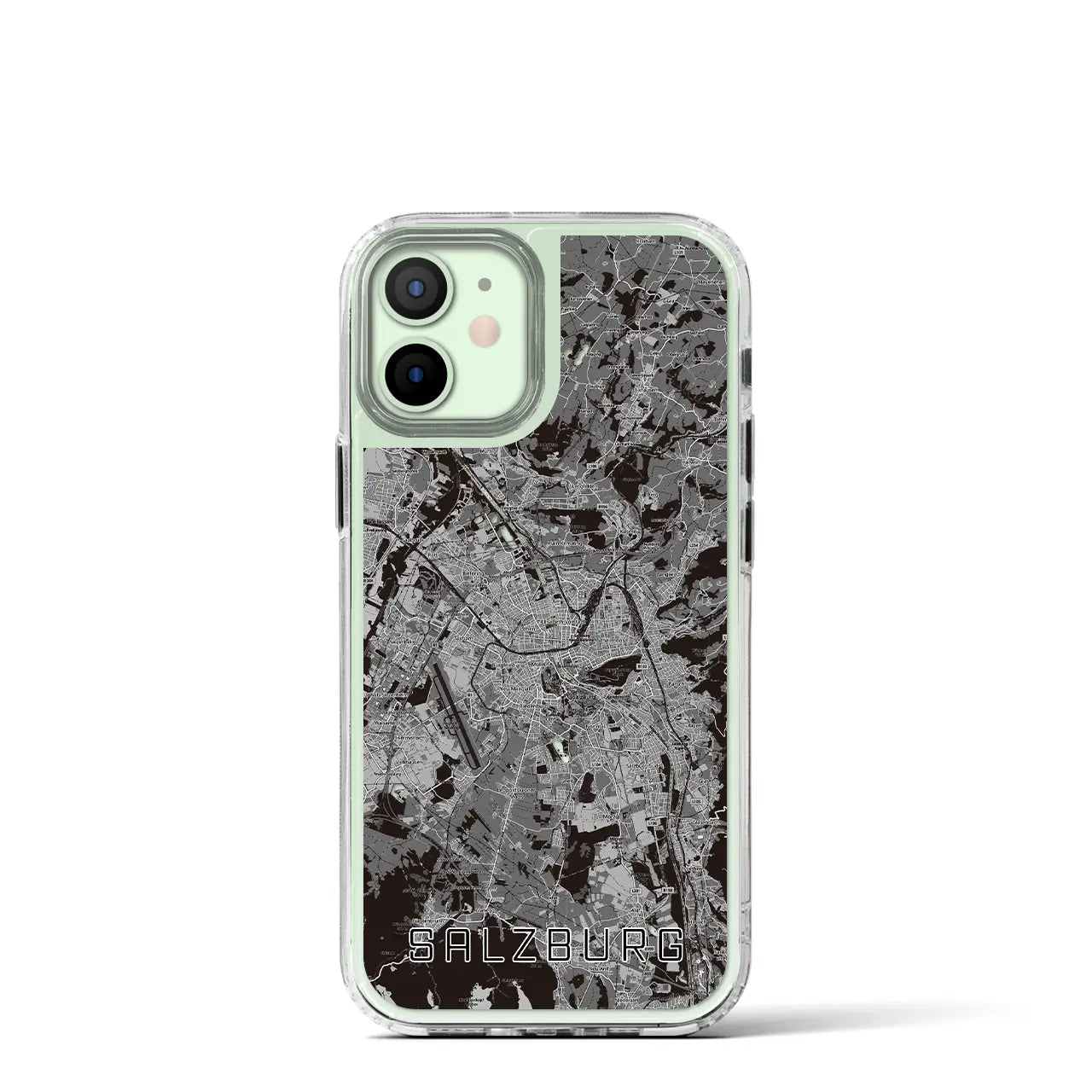 【ザルツブルク(オーストリア)】地図柄iPhoneケース(MagSafeタイプ)