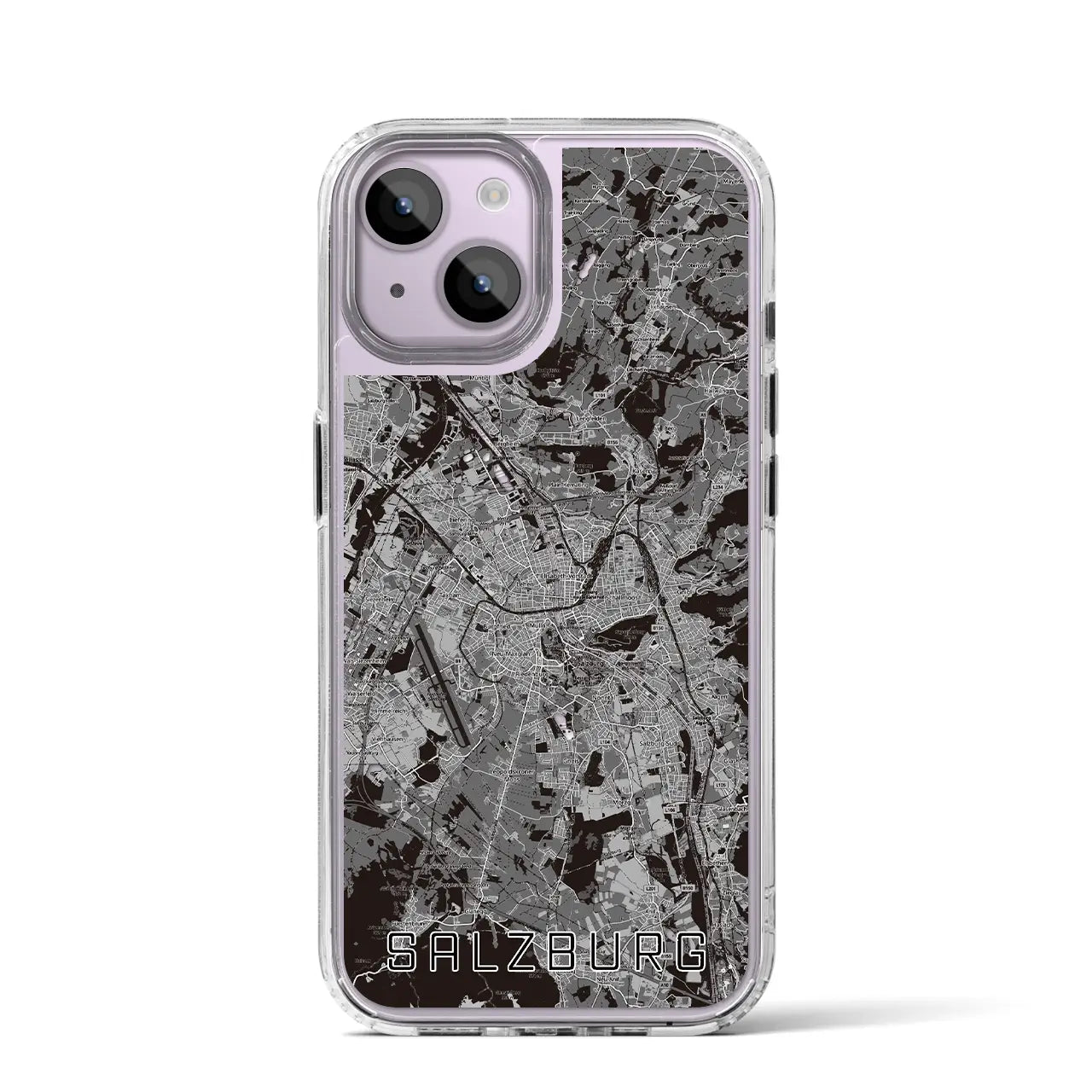【ザルツブルク(オーストリア)】地図柄iPhoneケース(MagSafeタイプ)