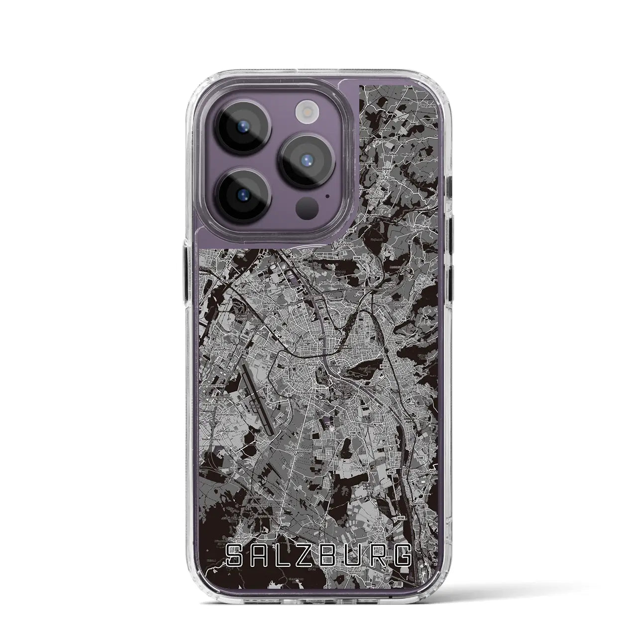 【ザルツブルク(オーストリア)】地図柄iPhoneケース(MagSafeタイプ)