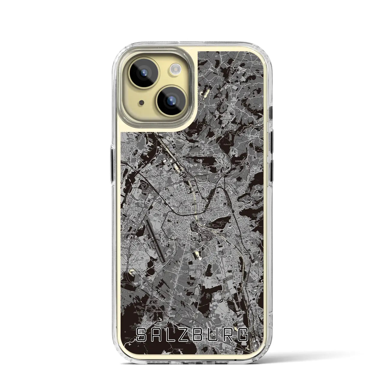 【ザルツブルク(オーストリア)】地図柄iPhoneケース(MagSafeタイプ)