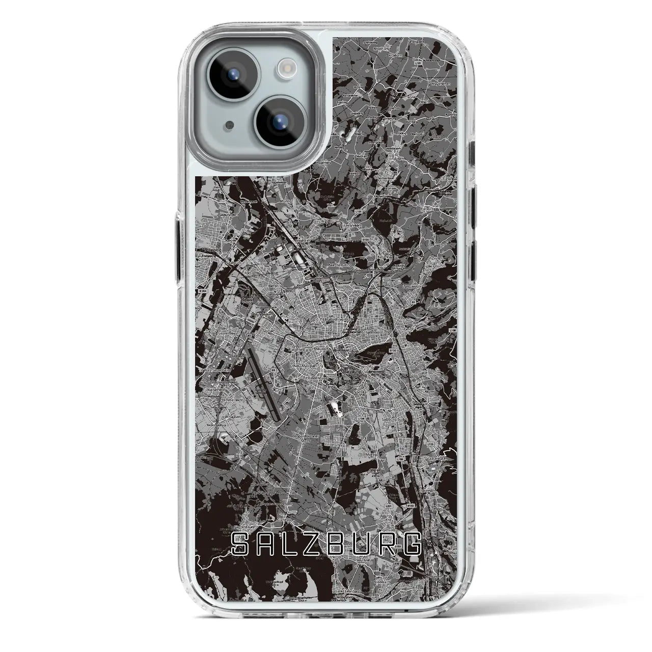 【ザルツブルク(オーストリア)】地図柄iPhoneケース(MagSafeタイプ)