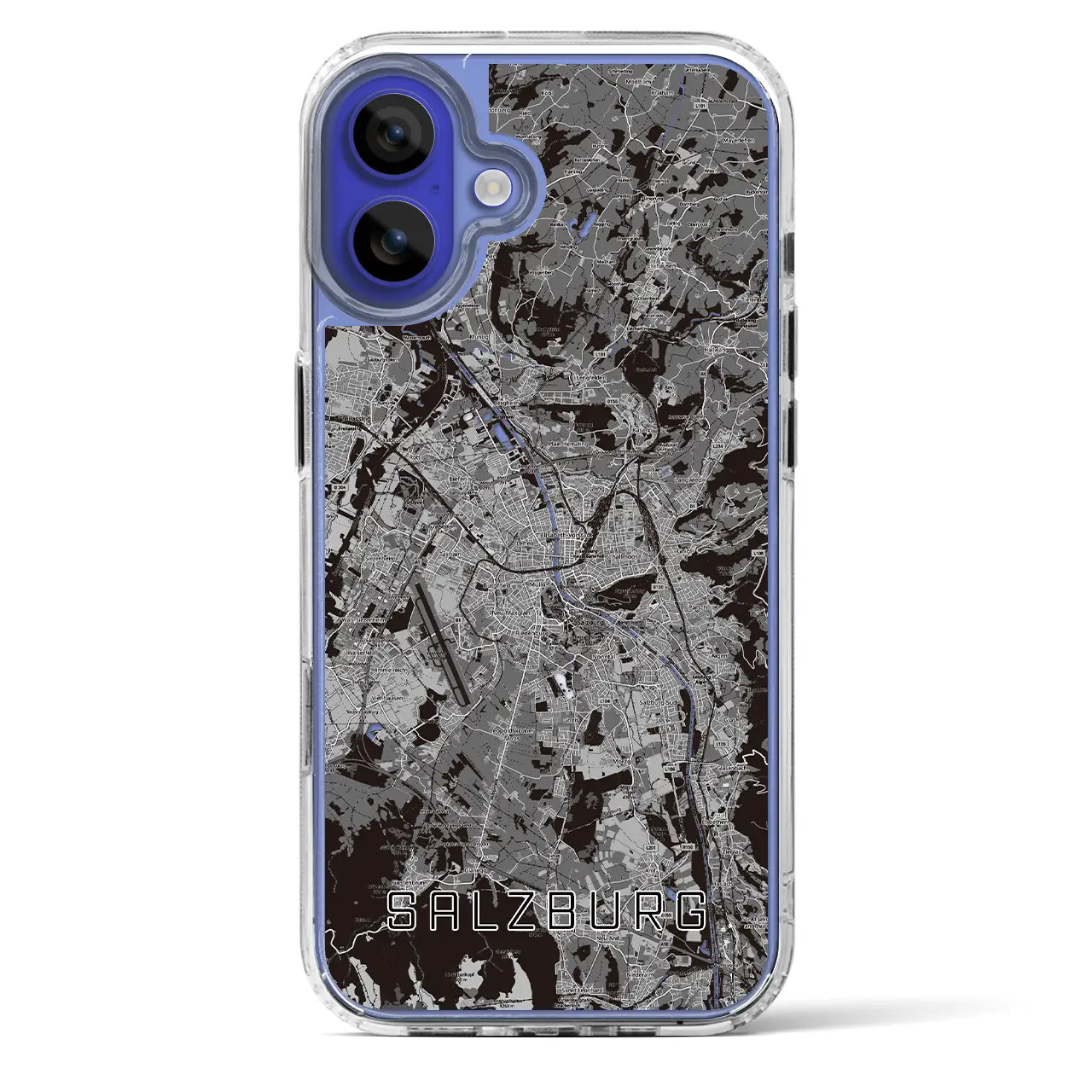 【ザルツブルク(オーストリア)】地図柄iPhoneケース(MagSafeタイプ)