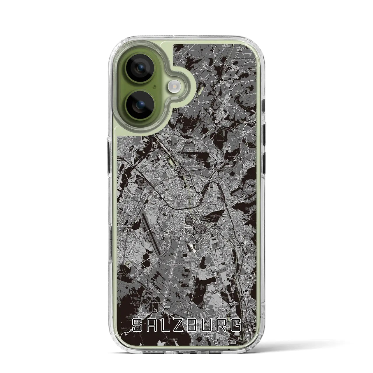 【ザルツブルク(オーストリア)】地図柄iPhoneケース(MagSafeタイプ)