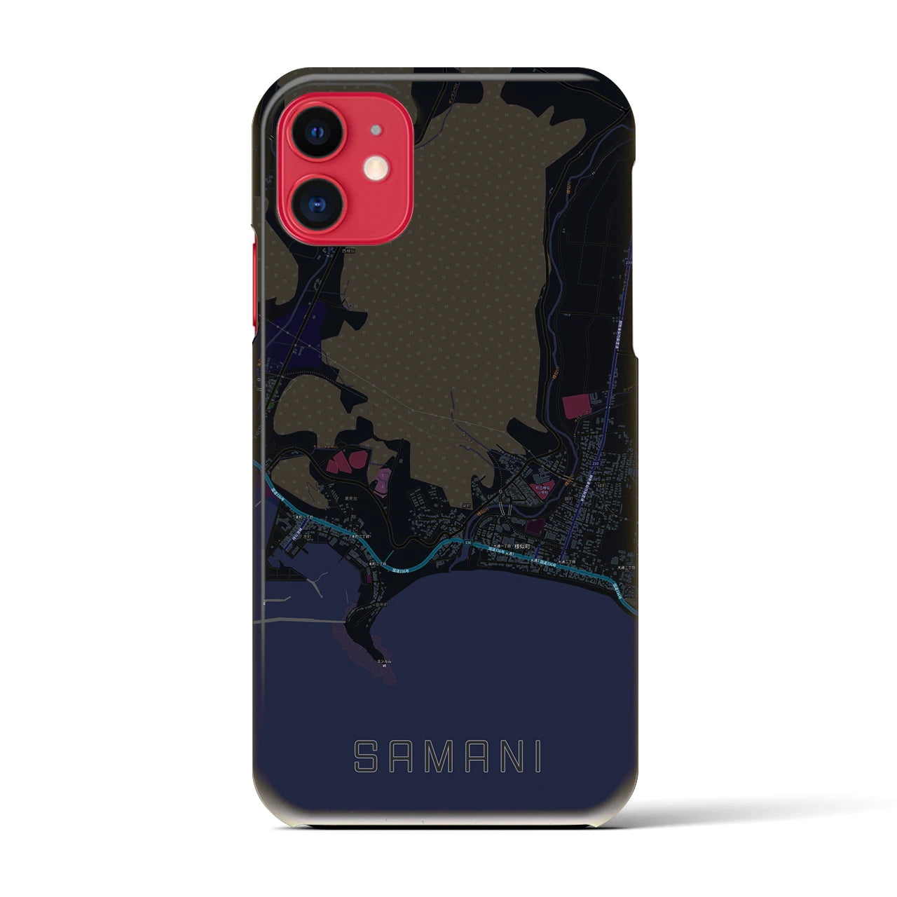 【様似(北海道)】地図柄iPhoneケース(バックカバータイプ)