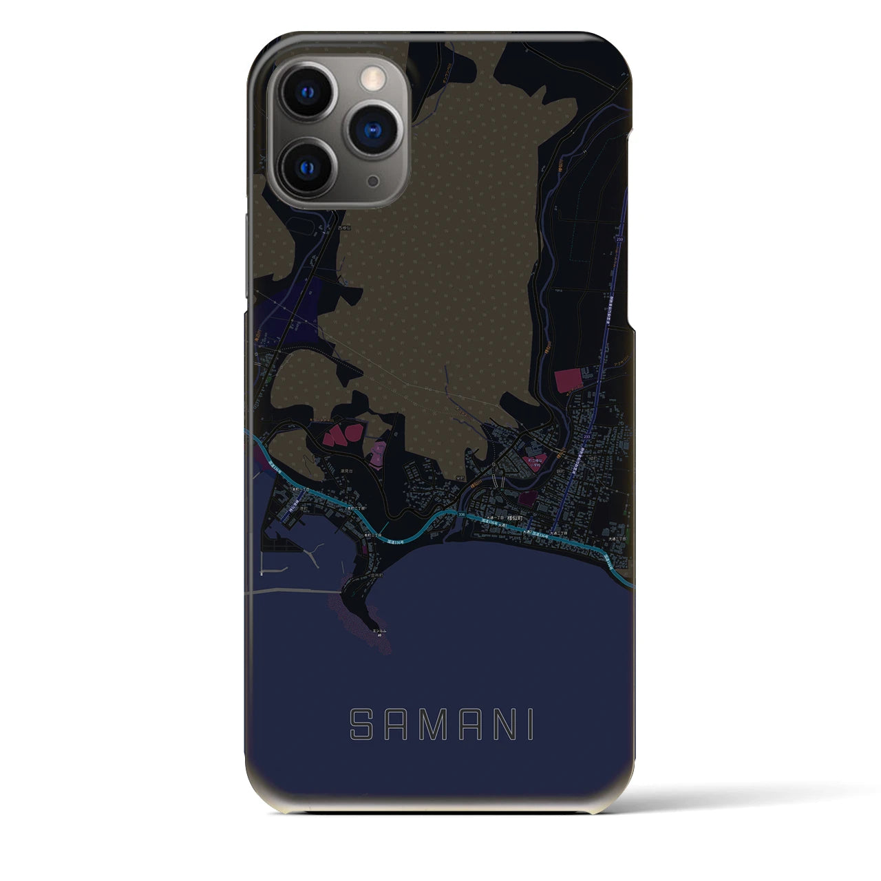 【様似(北海道)】地図柄iPhoneケース(バックカバータイプ)