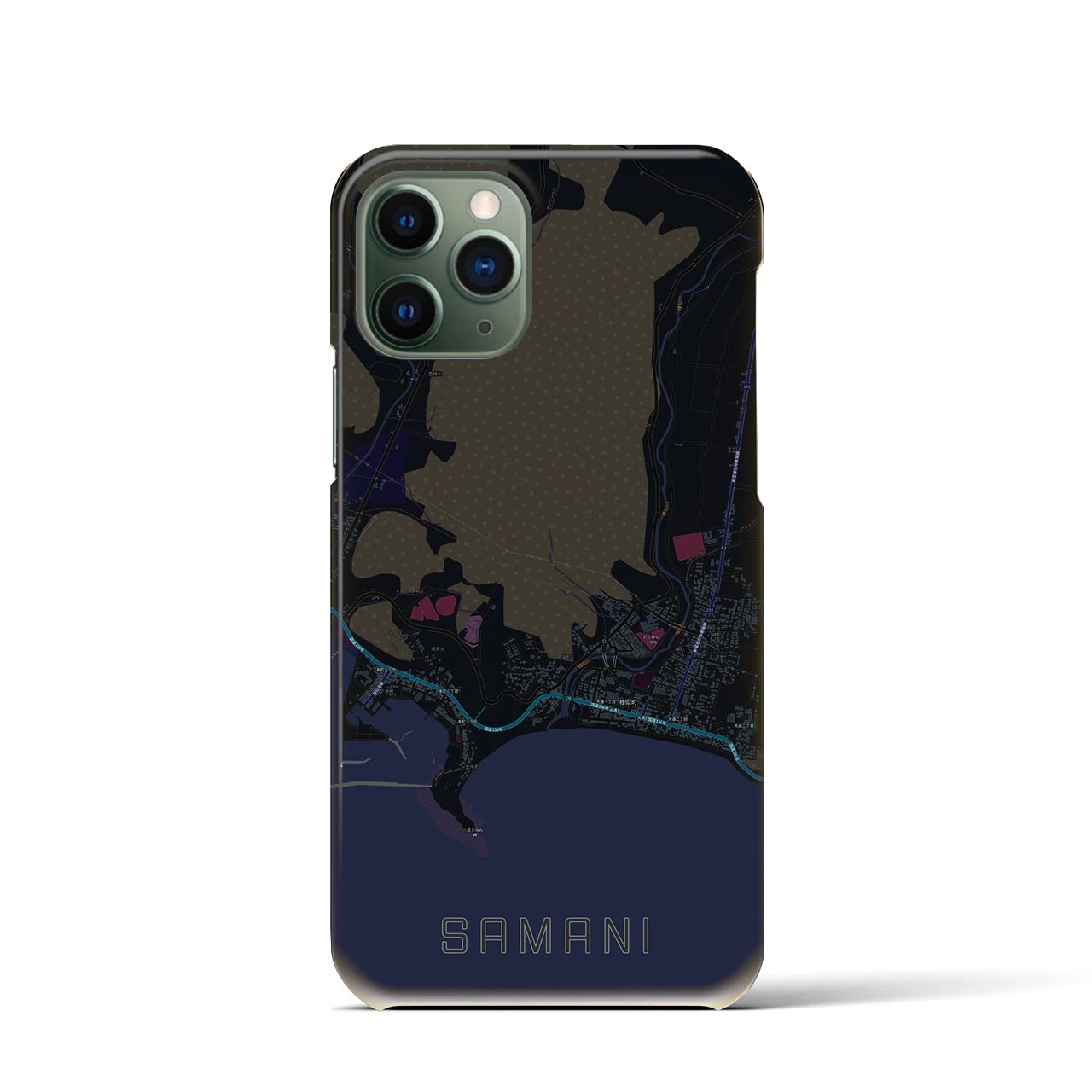 【様似(北海道)】地図柄iPhoneケース(バックカバータイプ)