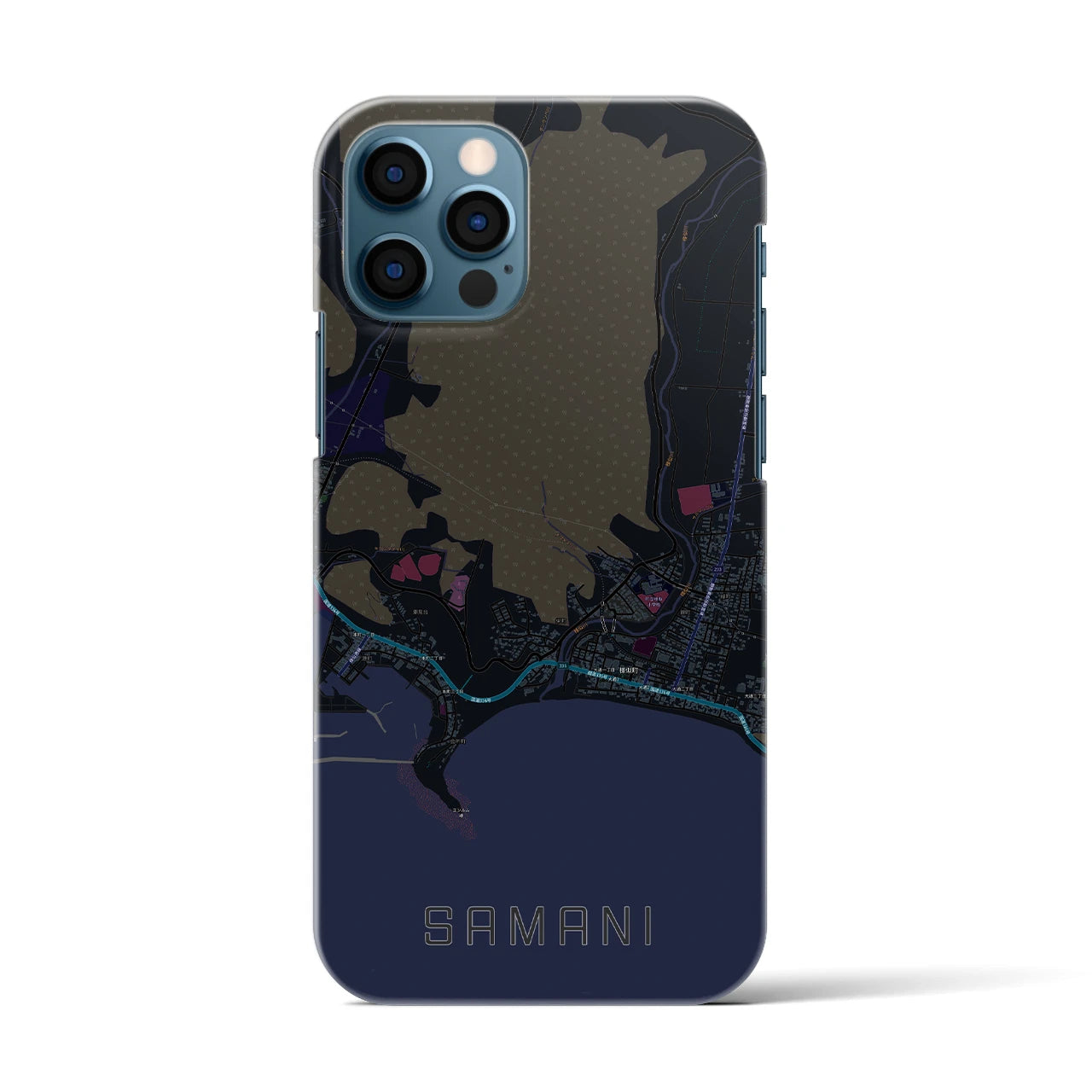 【様似(北海道)】地図柄iPhoneケース(バックカバータイプ)