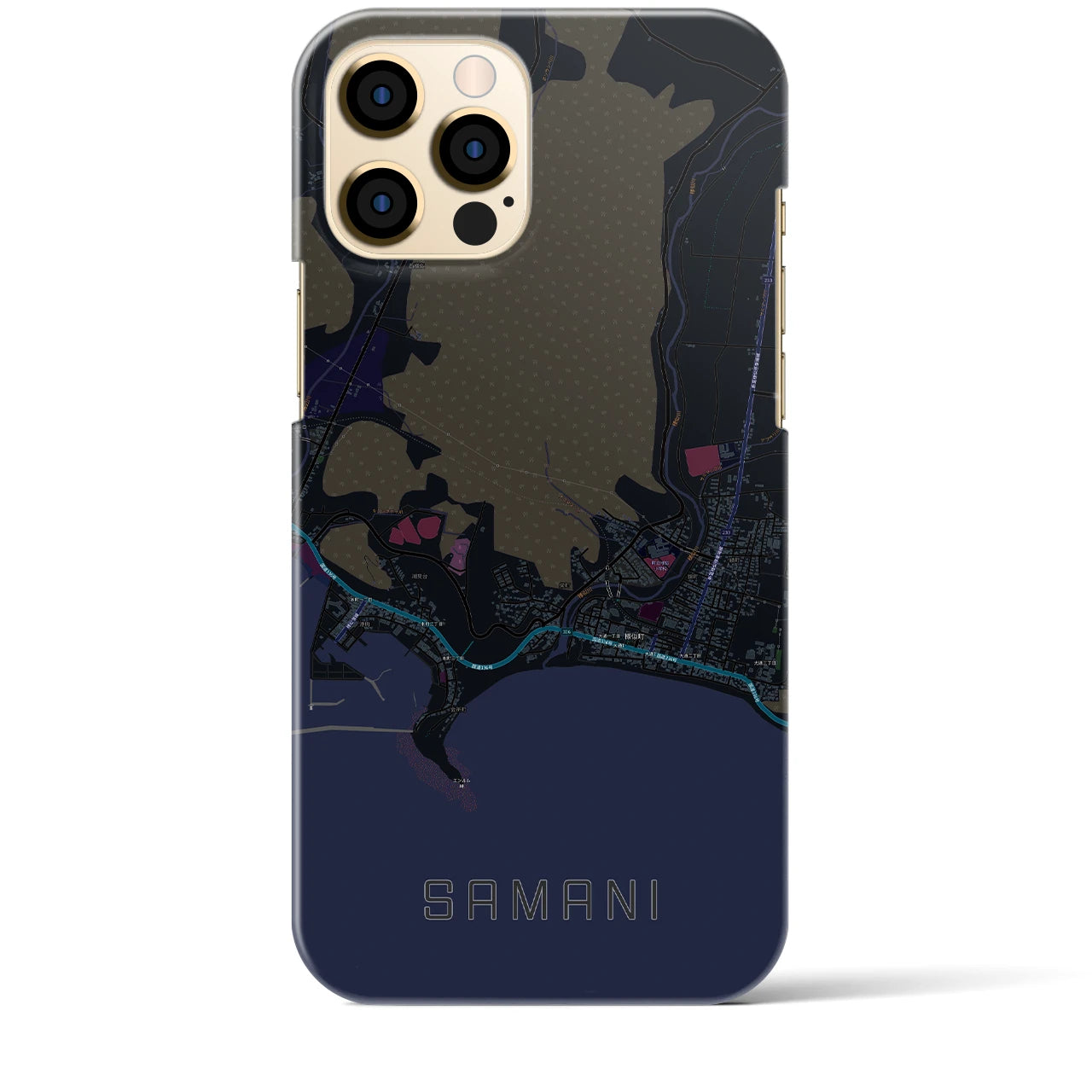 【様似(北海道)】地図柄iPhoneケース(バックカバータイプ)