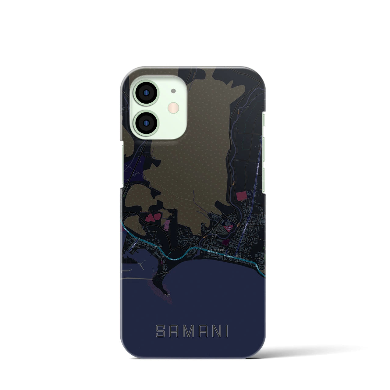 【様似(北海道)】地図柄iPhoneケース(バックカバータイプ)