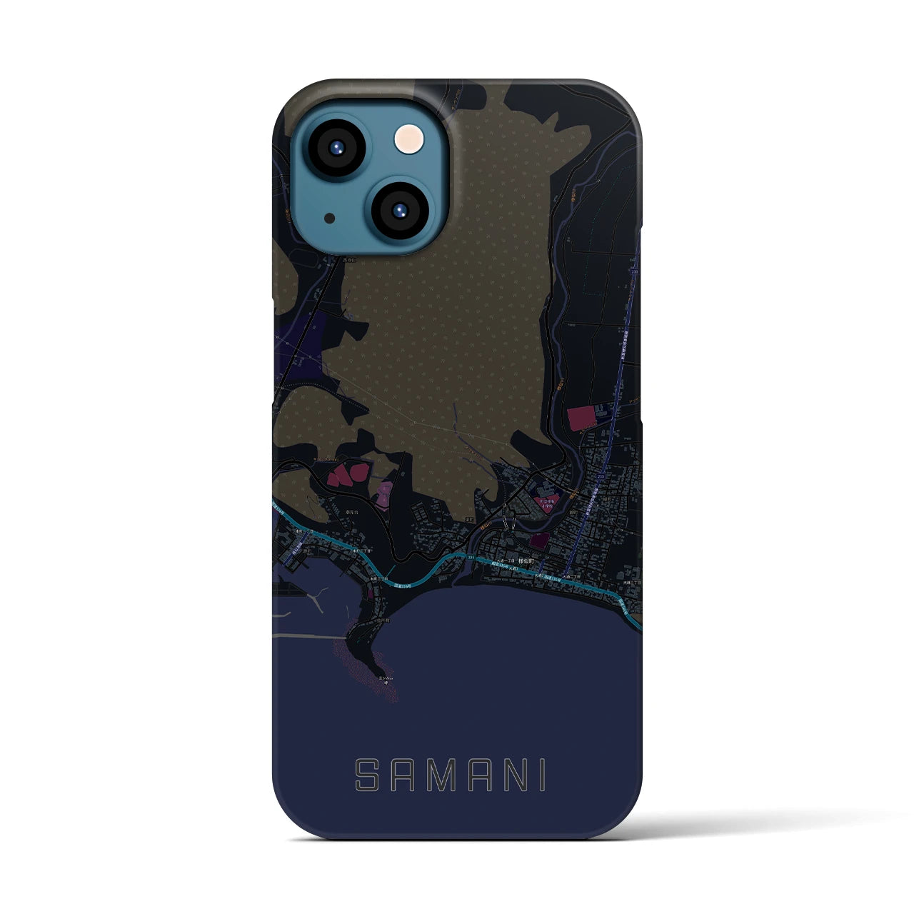 【様似(北海道)】地図柄iPhoneケース(バックカバータイプ)