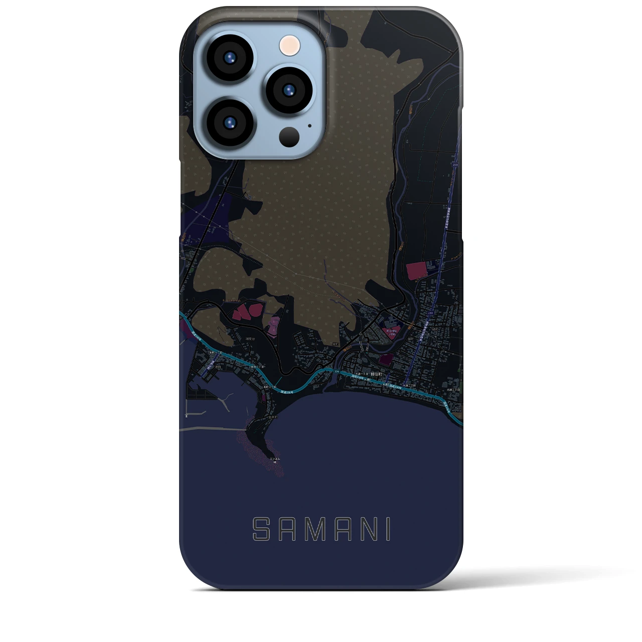 【様似(北海道)】地図柄iPhoneケース(バックカバータイプ)