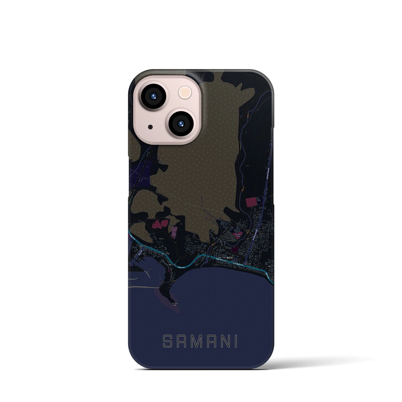【様似(北海道)】地図柄iPhoneケース(バックカバータイプ)