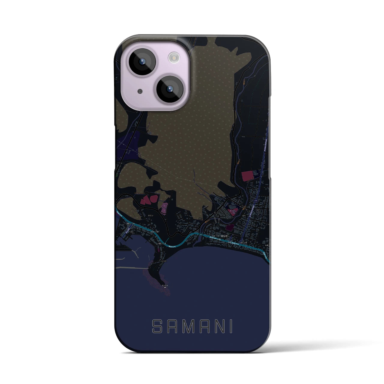 【様似(北海道)】地図柄iPhoneケース(バックカバータイプ)