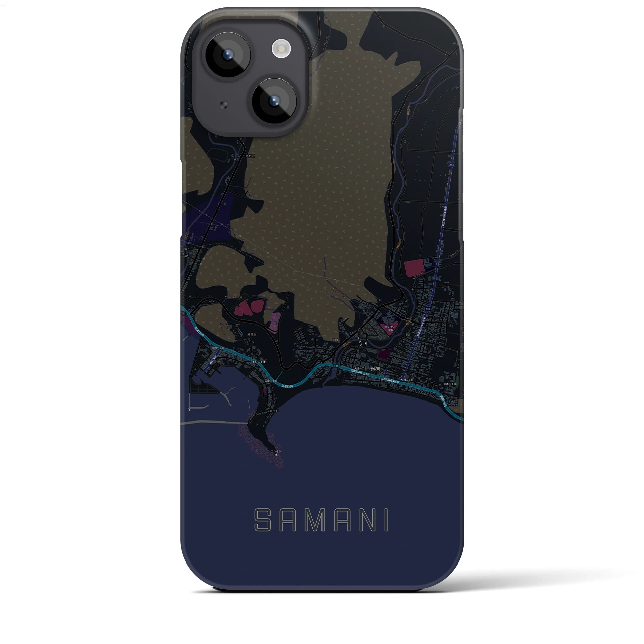 【様似(北海道)】地図柄iPhoneケース(バックカバータイプ)