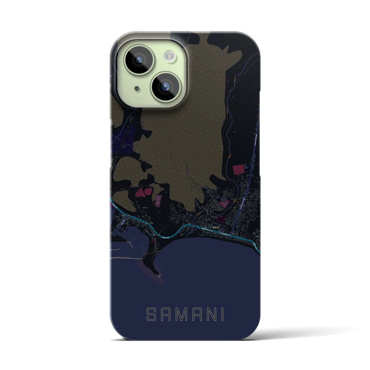 【様似(北海道)】地図柄iPhoneケース(バックカバータイプ)