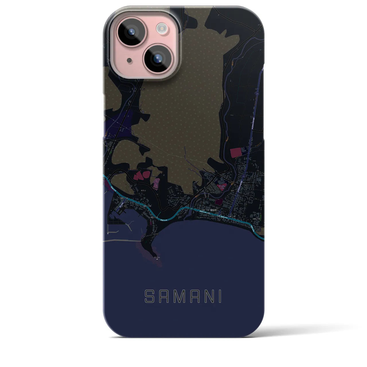 【様似(北海道)】地図柄iPhoneケース(バックカバータイプ)
