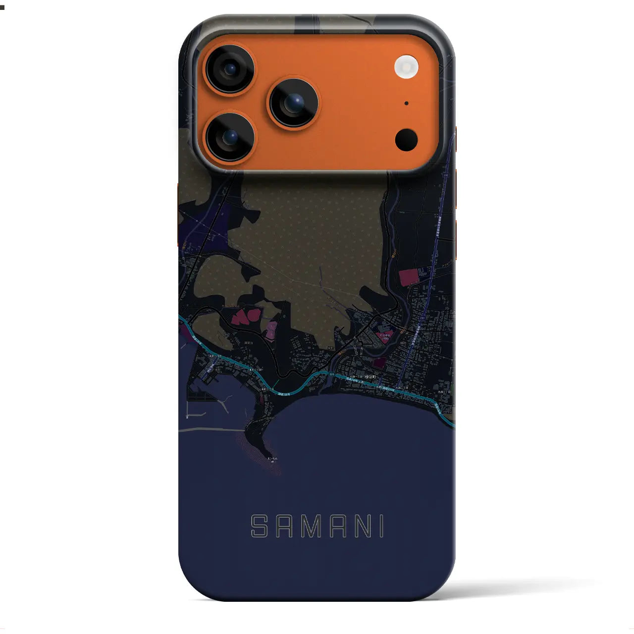 【様似(北海道)】地図柄iPhoneケース(バックカバータイプ)