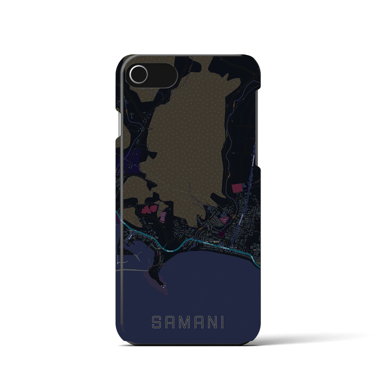 【様似(北海道)】地図柄iPhoneケース(バックカバータイプ)