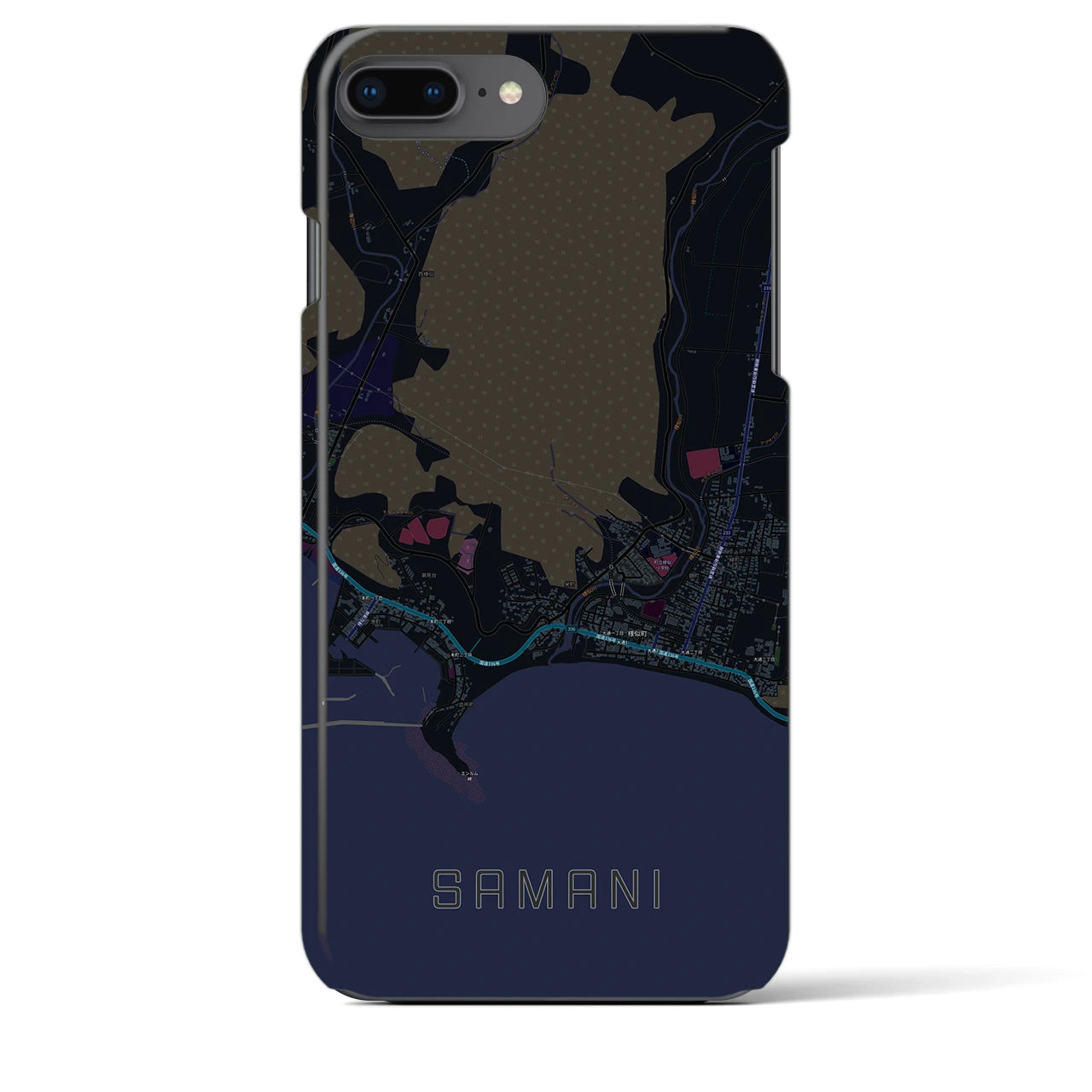 【様似(北海道)】地図柄iPhoneケース(バックカバータイプ)