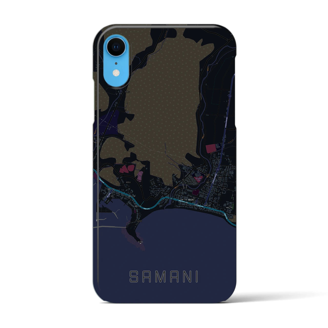 【様似(北海道)】地図柄iPhoneケース(バックカバータイプ)
