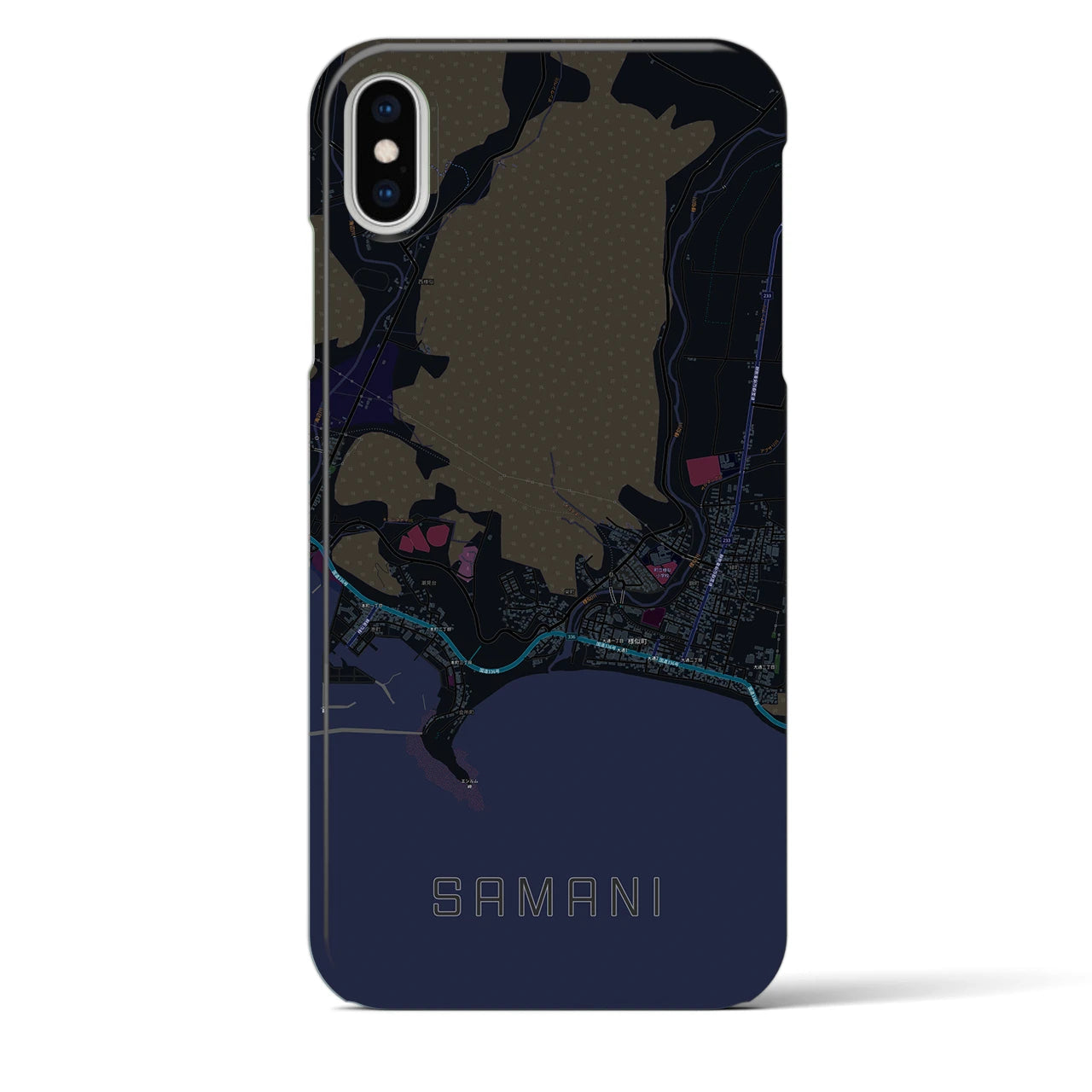 【様似(北海道)】地図柄iPhoneケース(バックカバータイプ)