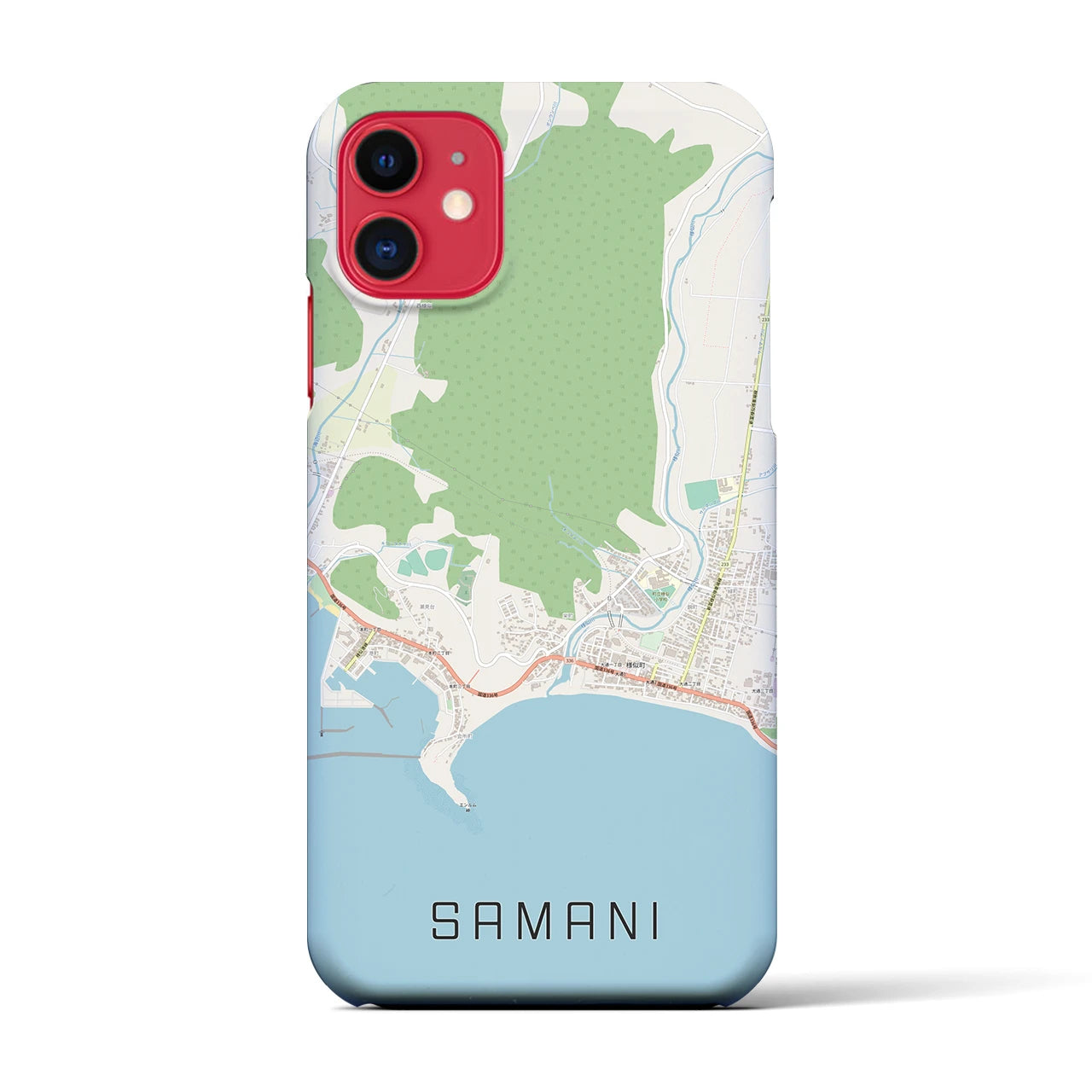 【様似(北海道)】地図柄iPhoneケース(バックカバータイプ)