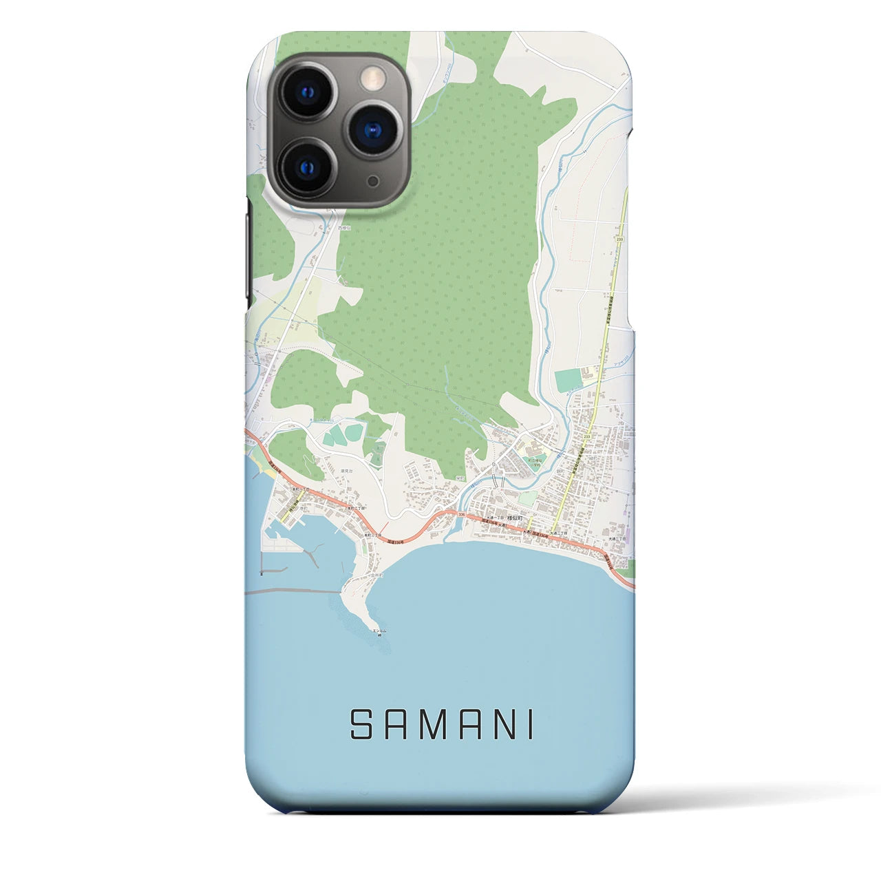 【様似(北海道)】地図柄iPhoneケース(バックカバータイプ)
