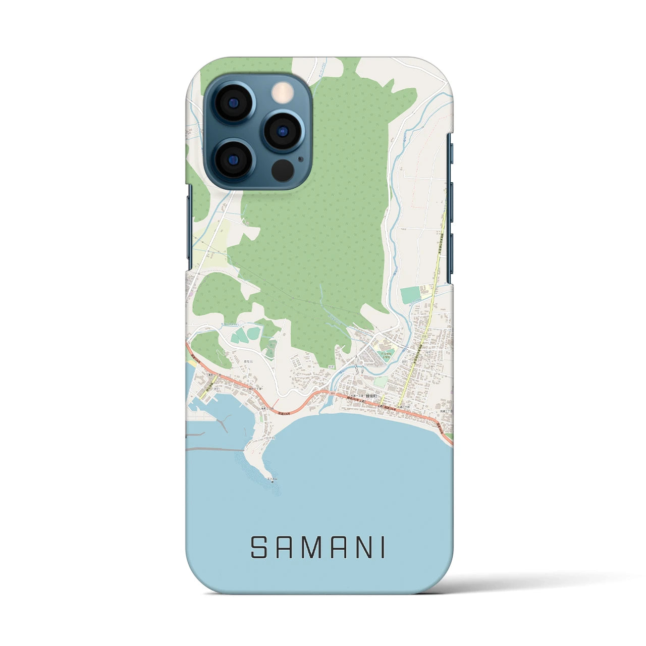 【様似(北海道)】地図柄iPhoneケース(バックカバータイプ)