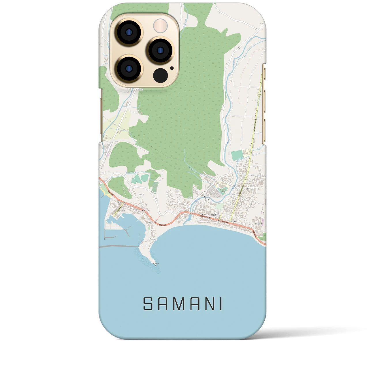 【様似(北海道)】地図柄iPhoneケース(バックカバータイプ)