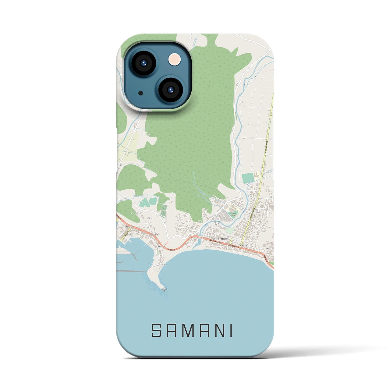 【様似(北海道)】地図柄iPhoneケース(バックカバータイプ)