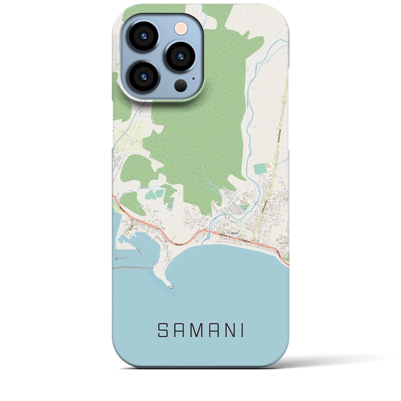【様似(北海道)】地図柄iPhoneケース(バックカバータイプ)