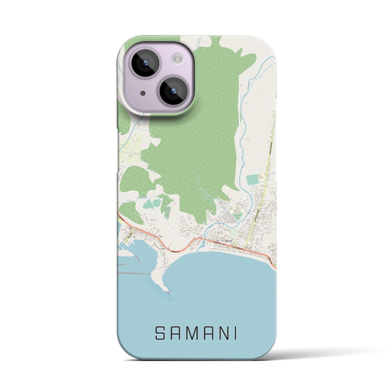 【様似(北海道)】地図柄iPhoneケース(バックカバータイプ)