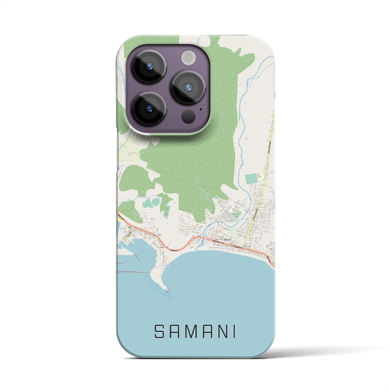 【様似(北海道)】地図柄iPhoneケース(バックカバータイプ)