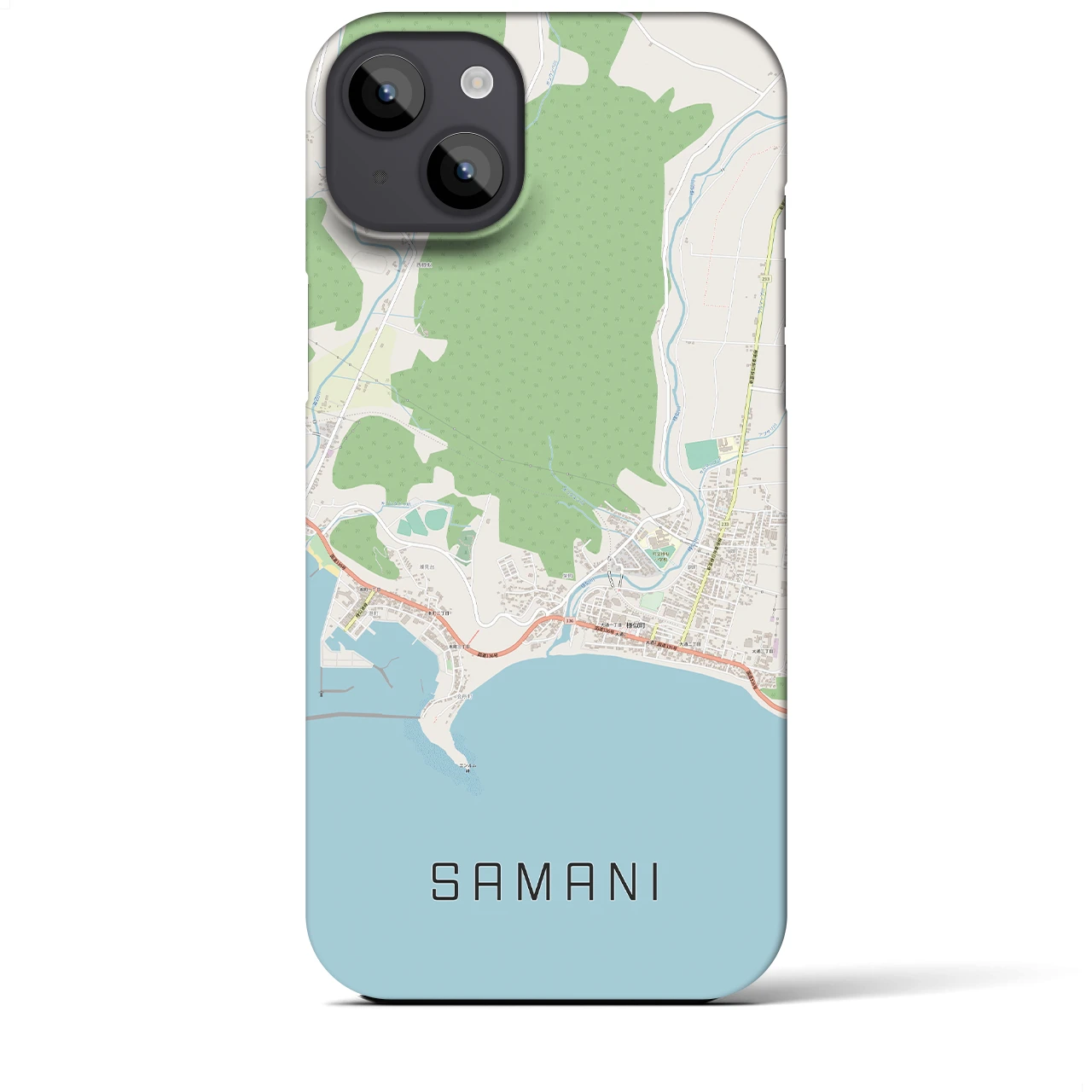 【様似(北海道)】地図柄iPhoneケース(バックカバータイプ)