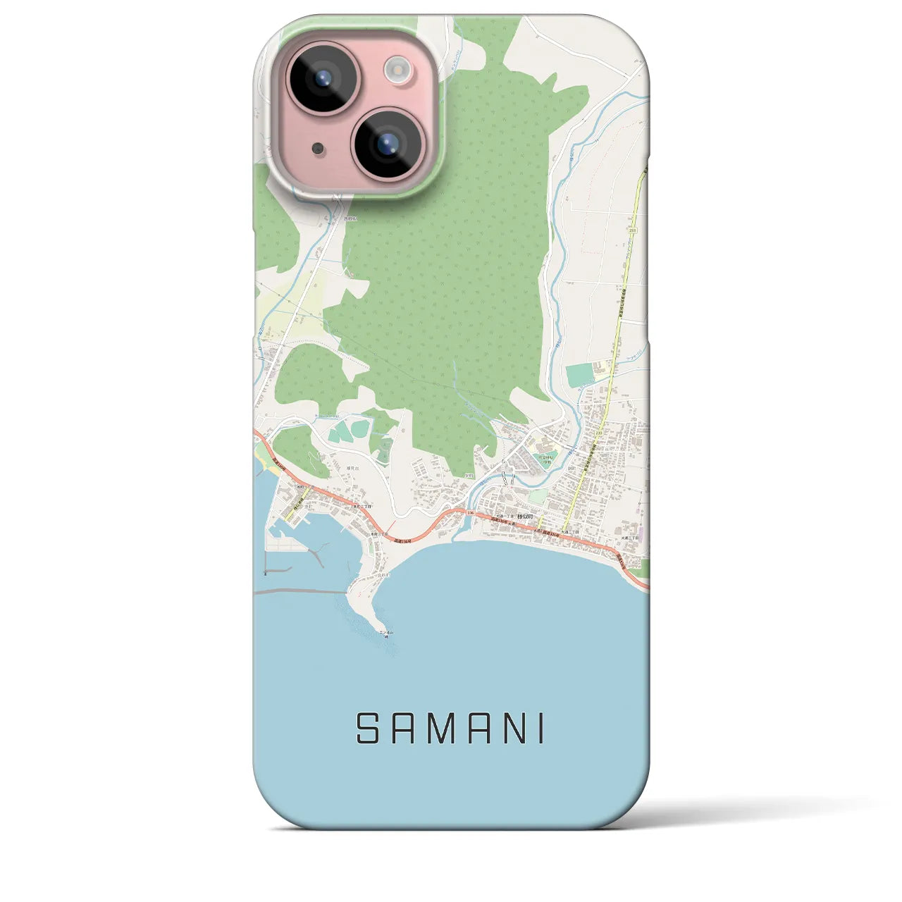 【様似(北海道)】地図柄iPhoneケース(バックカバータイプ)