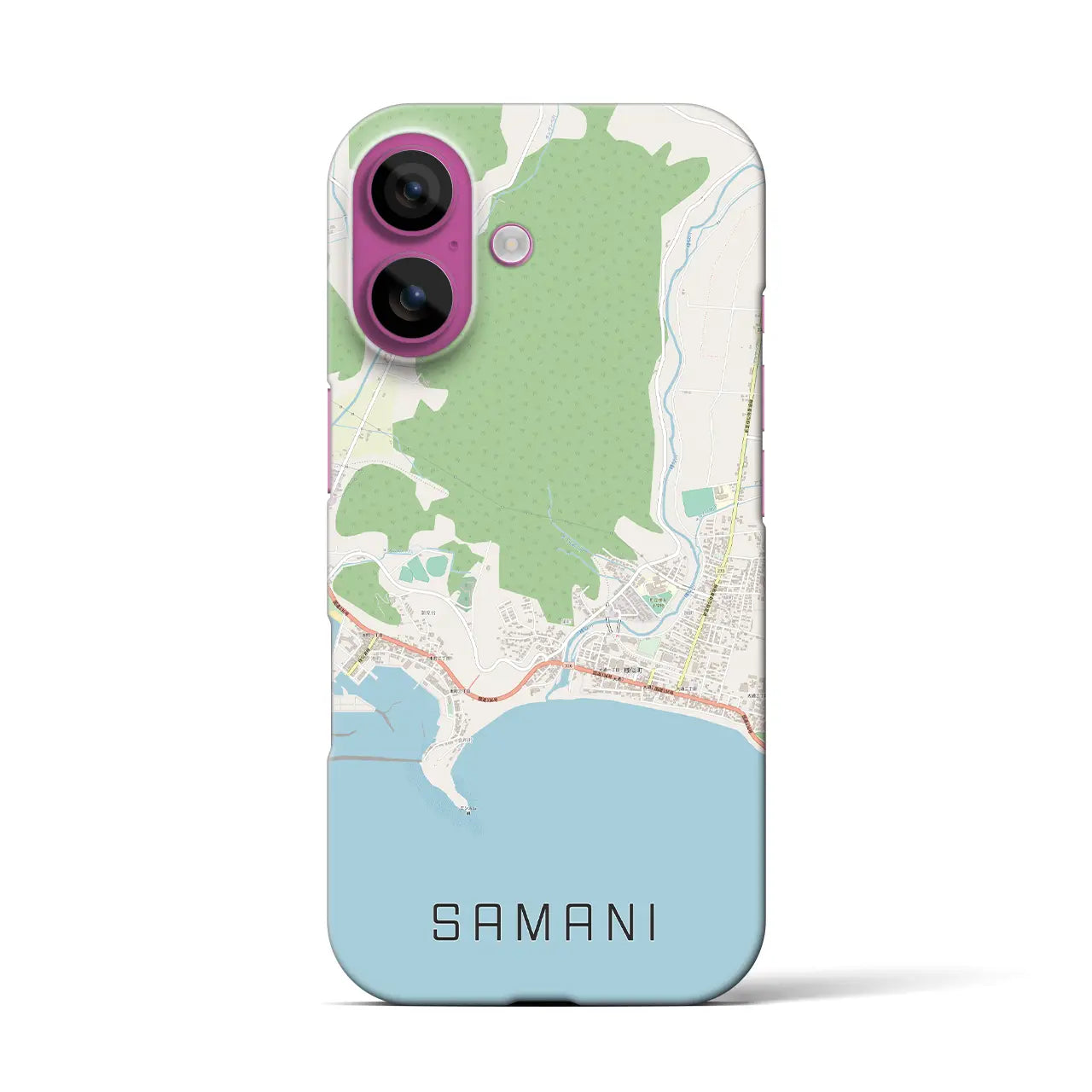 【様似(北海道)】地図柄iPhoneケース(バックカバータイプ)