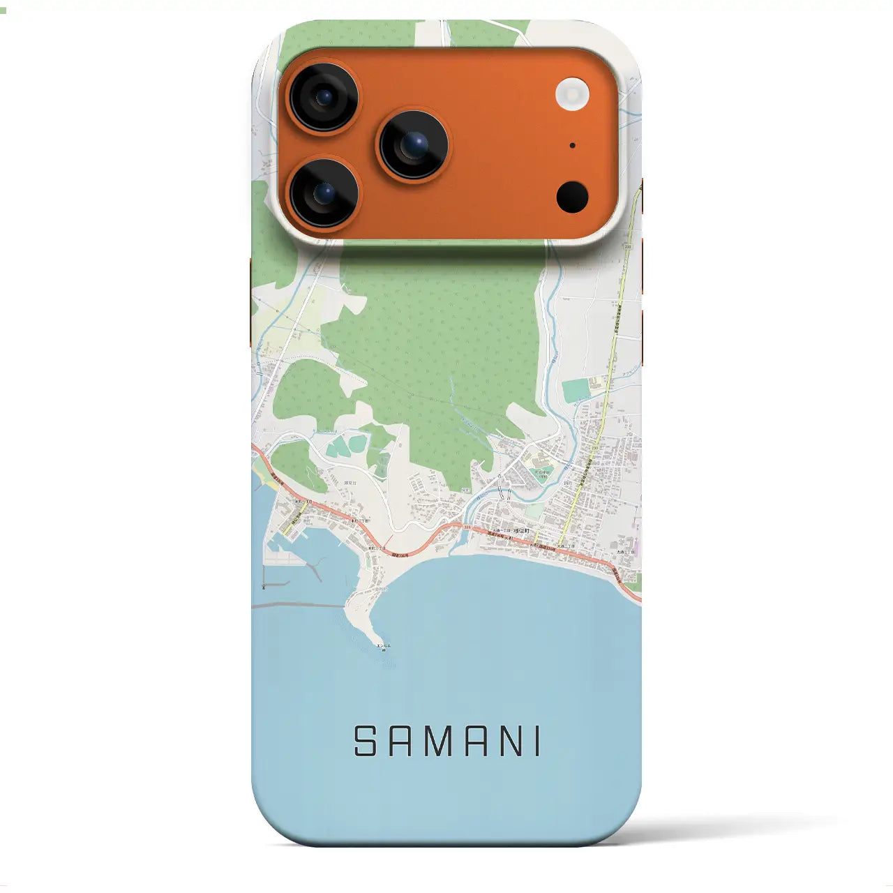 【様似(北海道)】地図柄iPhoneケース(バックカバータイプ)