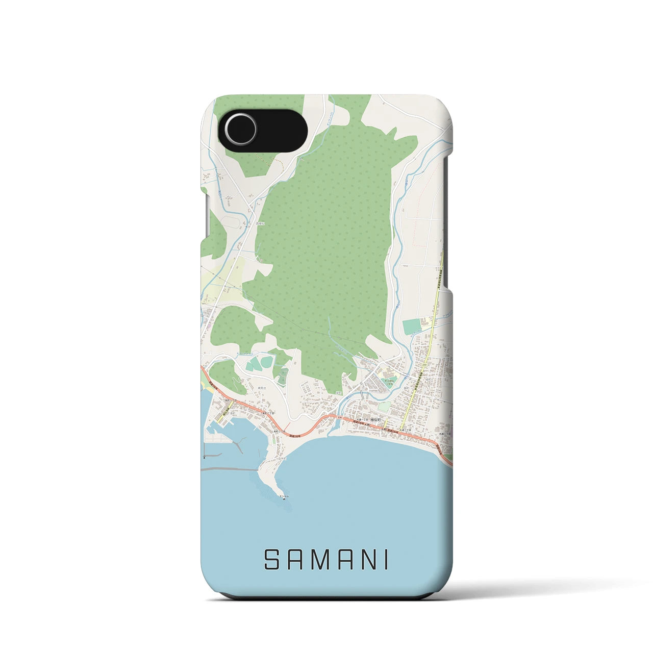 【様似(北海道)】地図柄iPhoneケース(バックカバータイプ)