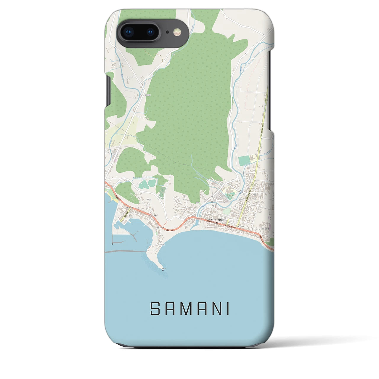 【様似(北海道)】地図柄iPhoneケース(バックカバータイプ)