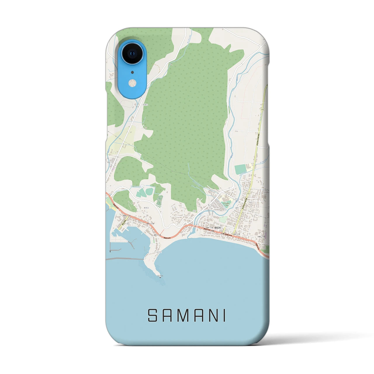 【様似(北海道)】地図柄iPhoneケース(バックカバータイプ)