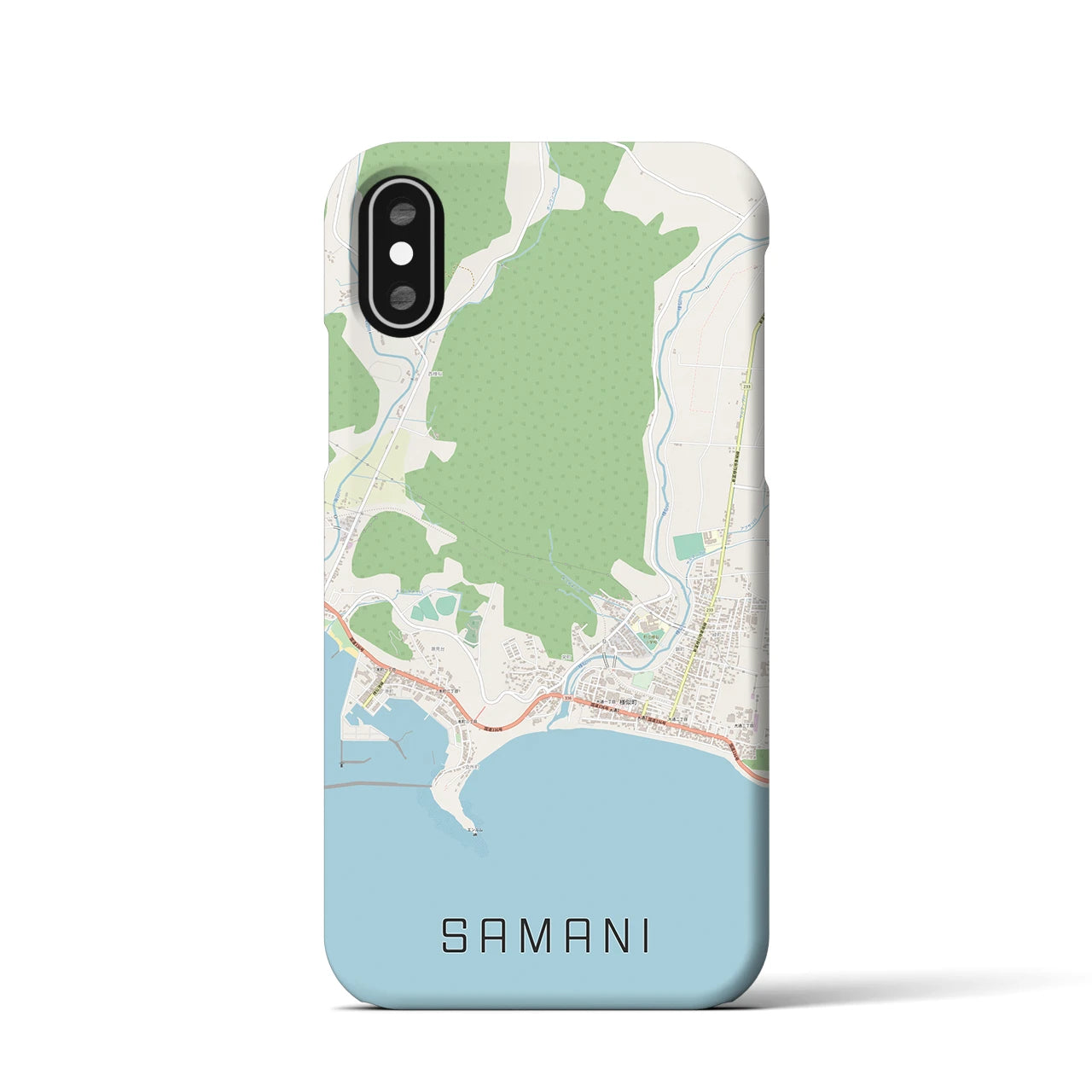 【様似(北海道)】地図柄iPhoneケース(バックカバータイプ)