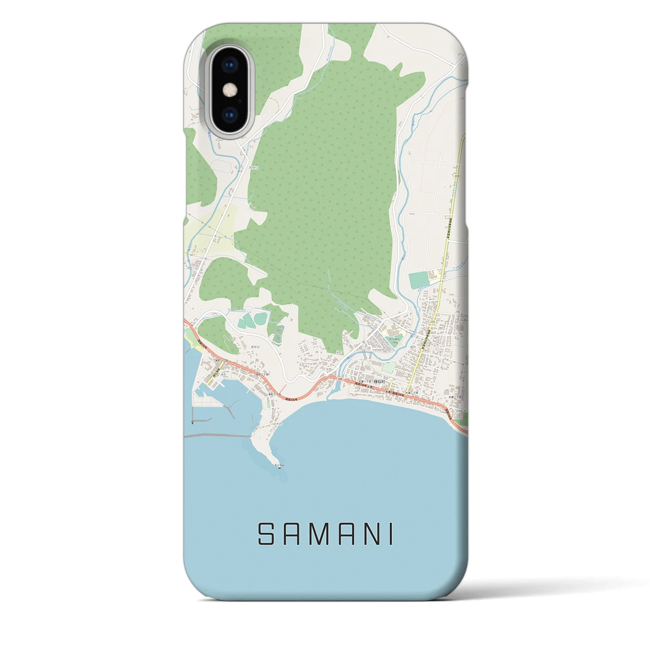 【様似(北海道)】地図柄iPhoneケース(バックカバータイプ)